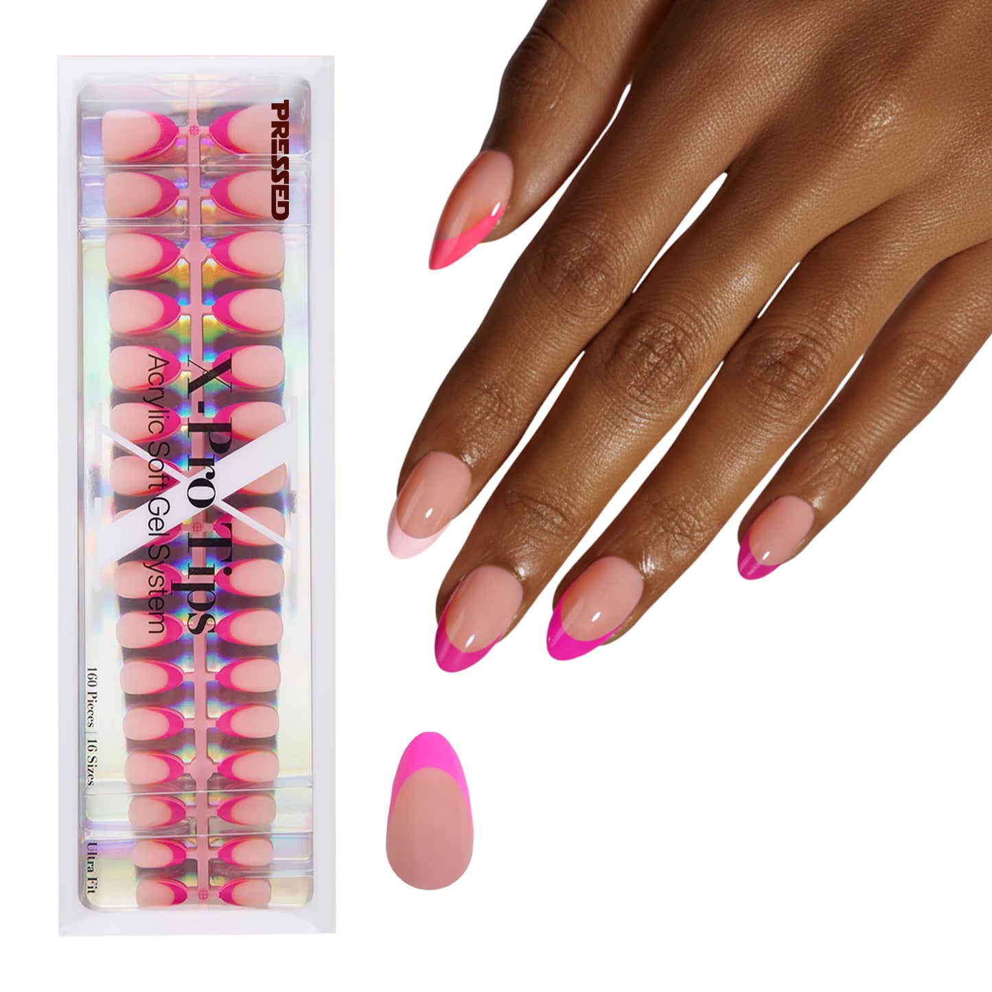 Pink French Tip Series - Short Almond