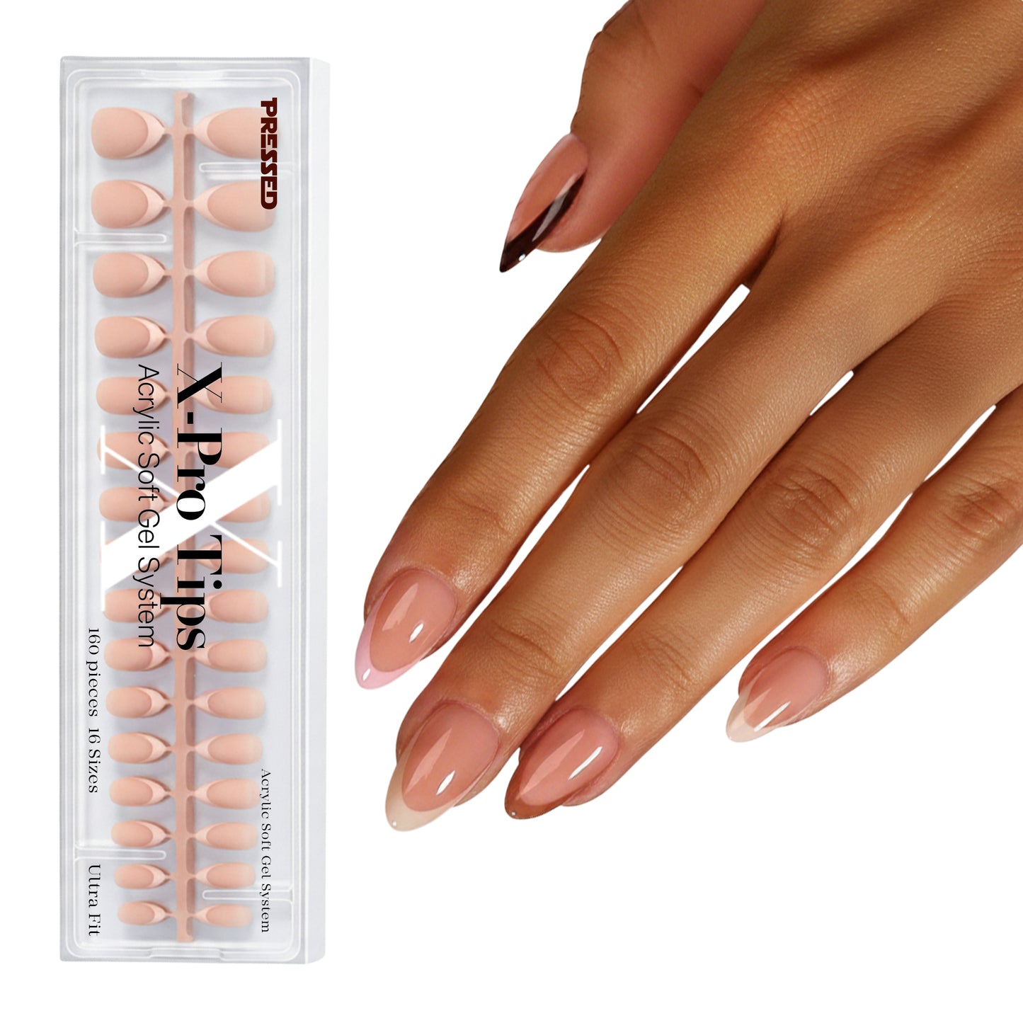 Nude French Tip Series - Short Almond