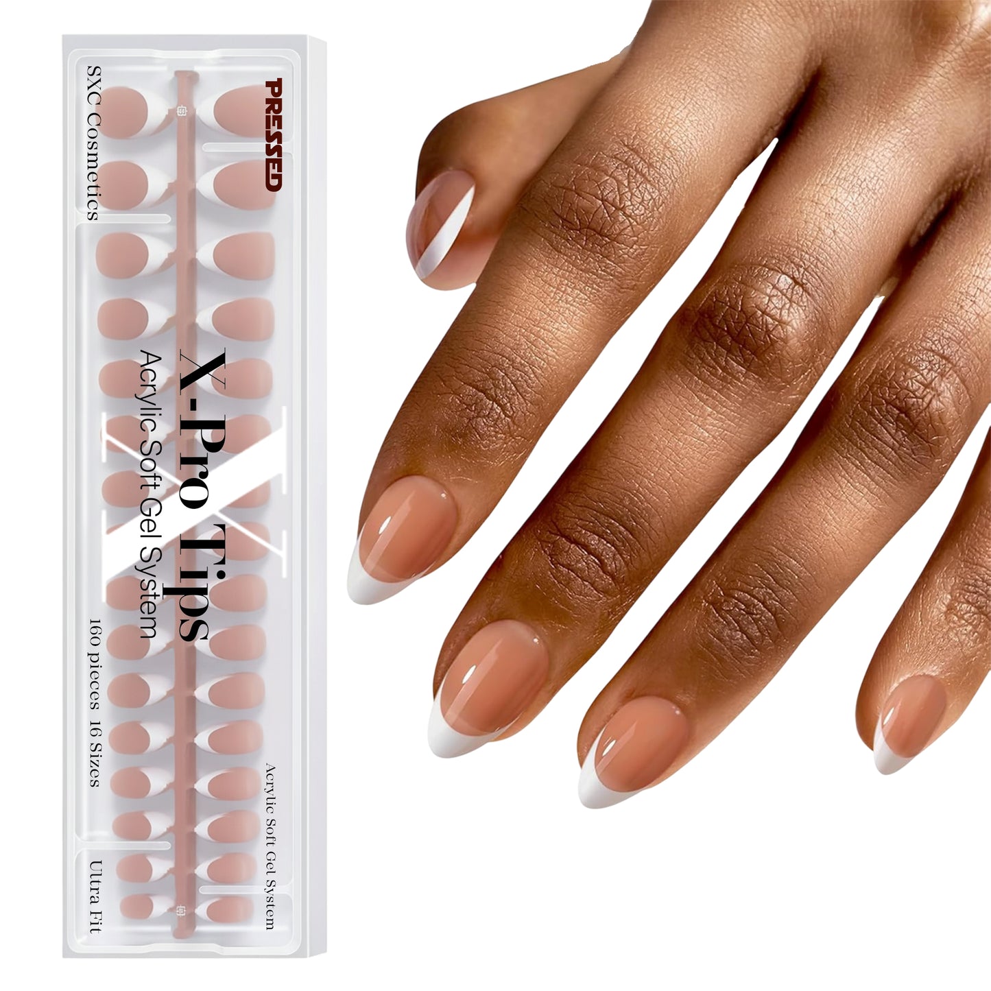 White French Tip - Short Almond