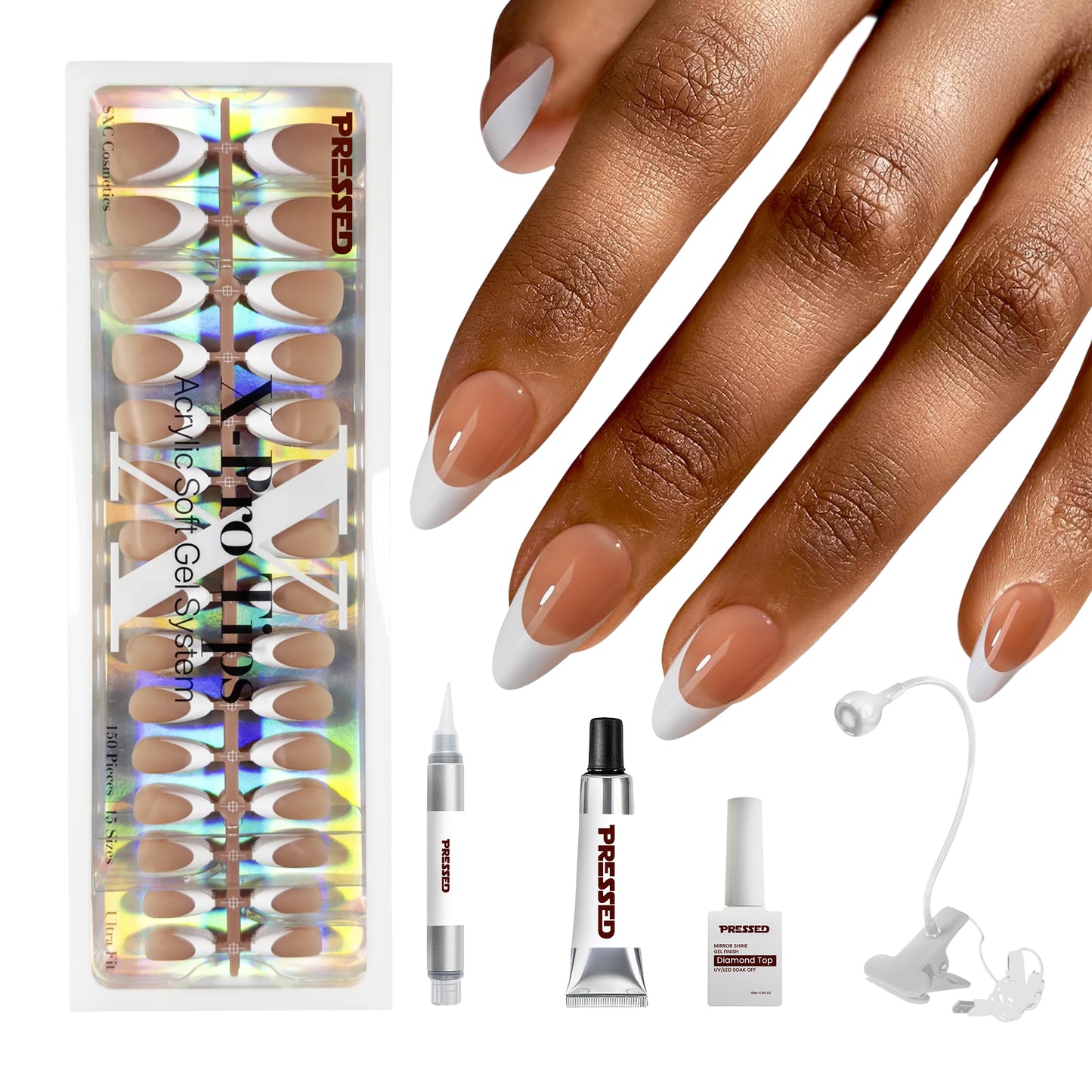 White French Tip - Medium Almond - Starter Kit