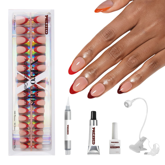 Red French Tip Series - Short Almond - Starter Kit
